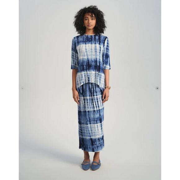 Aleeza Paris Blue Tie Dye Skirt Size 4x NWT - Picture 1 of 6